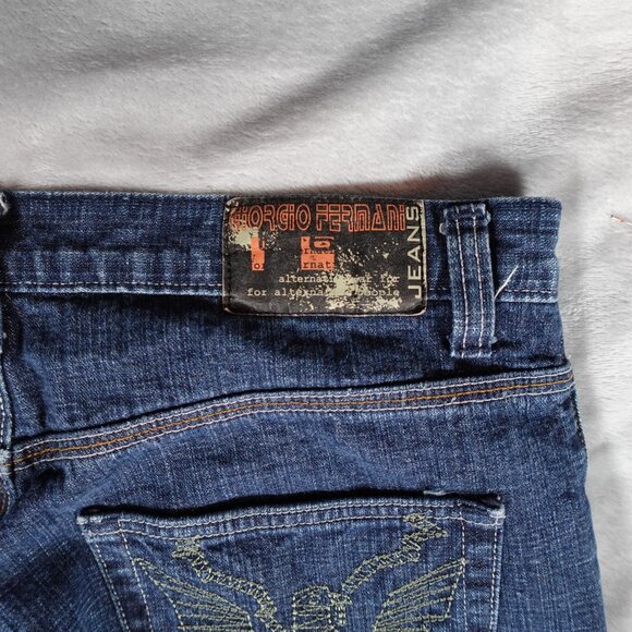Vintage Fermani Denim Jeans Mens 34 (32x31) Baggy Straight Pocket Design Y2K - Picture 2 of 11